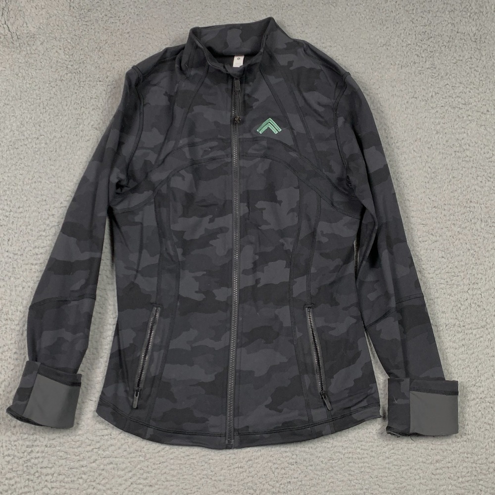 Lululemon Define Jacket Women's 10 Heritage 365 Camo Deep Coal Multi Nulu Barrys
